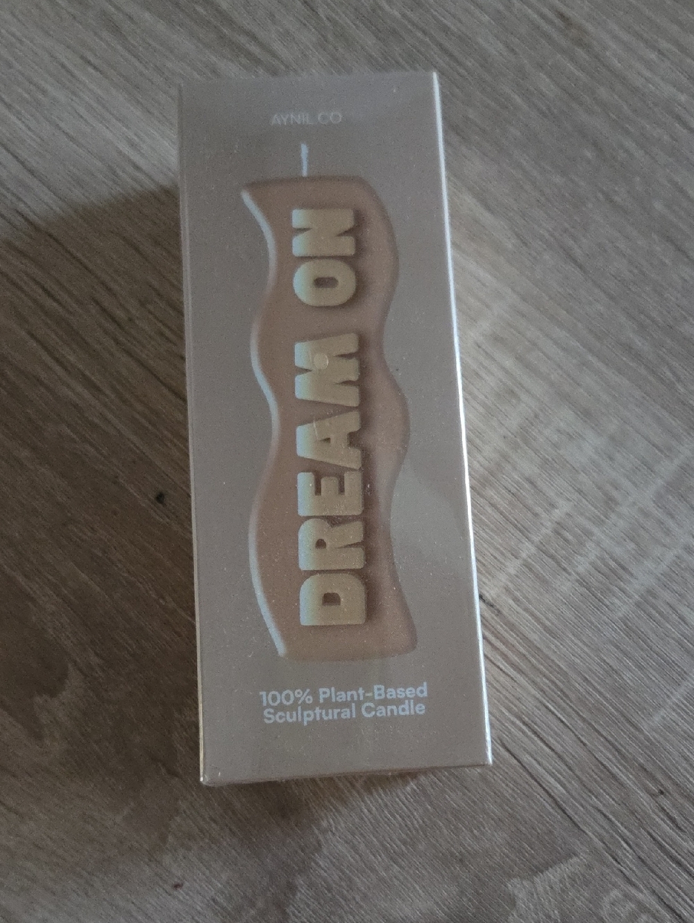 Dream On Sculptural Candle - Beige
